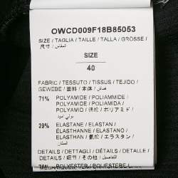 Off-White Black Logo Waistband Stripe Textured Jersey Leggings S
