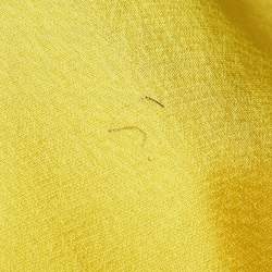 Off-White Yellow Satin Belted Open Front Jacket M