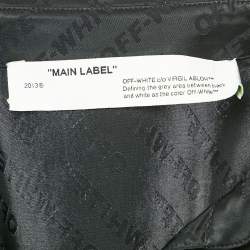 Off-White Black Logo Jacquard Satin Blouse and Pants Set L
