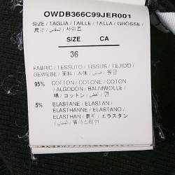 Pre Owned Off-White Black Logo Rib-Knit Midi Tank Dress XS