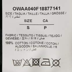 Off-White Black Print Cotton Jersey Crew Neck T-Shirt S