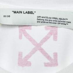 Off-White White/Pink Arrow Print Jersey Crewneck T-Shirt M 