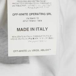 Off-White White Cotton Asymmetric Fishnet Hem T-Shirt S