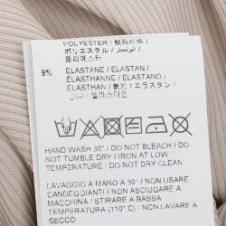 Off-White Cream Rib Knit Cut Out Sleeve Ruffle Detail Dress M