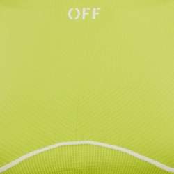 Pre Owned Off-White Fluorescent Yellow Jersey Seamless Bra Top S/M