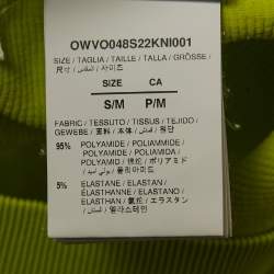 Pre Owned Off-White Fluorescent Yellow Jersey Seamless Bra Top S/M