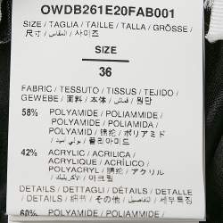 Off-White Black Printed Satin Button Front Belted Tokyo Dress XS