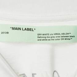 Pre Owned Off-White White Printed Lyocell Blend Sleeveless Crew Neck T-Shirt XXS