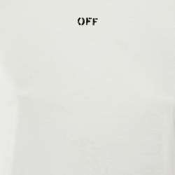 Pre Owned Off-White White Printed Lyocell Blend Sleeveless Crew Neck T-Shirt XXS