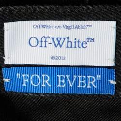 Pre Owned Off-White Black Denim Cutout Detail Jeans S