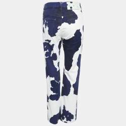 Off-White White Cow Print Denim Straight Leg Jeans M Waist 27"