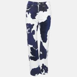Off-White White Cow Print Denim Straight Leg Jeans M Waist 27"