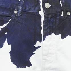 Off-White White Cow Print Denim Straight Leg Jeans M Waist 27"