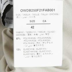 Off-White Grey Off Print Jersey Turtle Neck Bodycon Dress M