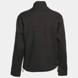 Off-White Black Glitter OW Band Trim Jersey Track Jacket S