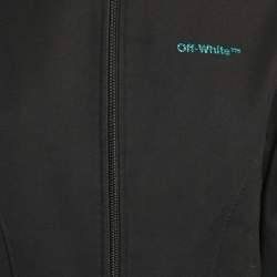 Off-White Black Glitter OW Band Trim Jersey Track Jacket S