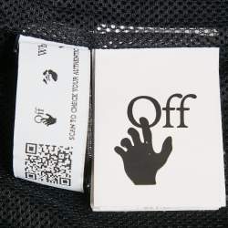 Off-White Black Glitter OW Band Trim Jersey Track Jacket S