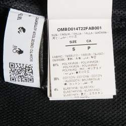 Off-White Black Glitter OW Band Trim Jersey Track Jacket S