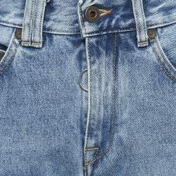 Off-White Blue Denim Distressed Slim Fit Jeans L Waist 32"
