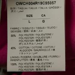 Off-White Pink Cotton Jersey Side Striped Track Pants L