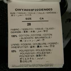 Off-White Grey Light Washed Denim Boy Friend Jeans M/Waist 28"