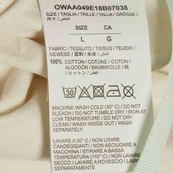 Pre Owned Off-White Off-White Arrow Print Cotton Crew Neck T-Shirt L