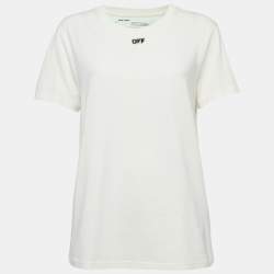Pre Owned Off-White Off-White Arrow Print Cotton Crew Neck T-Shirt L