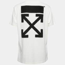Pre Owned Off-White Off-White Arrow Print Cotton Crew Neck T-Shirt L
