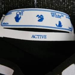 Off-White Black Jersey Drawstring Active Leggings L