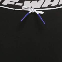 Off-White Black Jersey Drawstring Active Leggings L