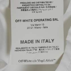 Off-White White Embroidered Cotton Short Sleeves Shirt S