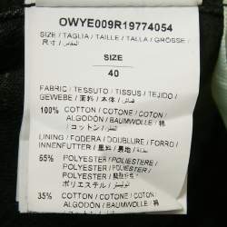 Off-White Black Embroidered Denim Button Front Jacket S