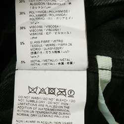 Off-White Black Embroidered Denim Button Front Jacket S
