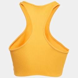 Off-White Orange Basic Lux Rowing Crop Tank Top S