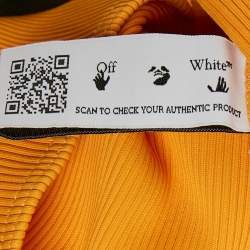 Off-White Orange Basic Lux Rowing Crop Tank Top S