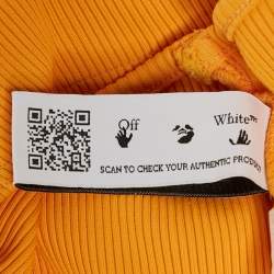 Off-White Orange Basic Lux Rowing Crop Tank Top S