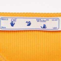 Off-White Orange Basic Lux Rowing Crop Tank Top S