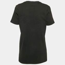 Off-White Black Leaf Embossed Jersey Crewneck T-Shirt M 