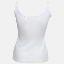 مملوكة مسبقًا Off-White White Off Print Cotton Tank Top S 