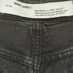 Pre Owned Off-White Black Faded Denim Culottes Jeans M Waist 29"