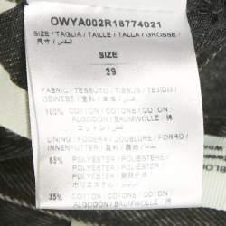 Pre Owned Off-White Black Faded Denim Culottes Jeans M Waist 29"