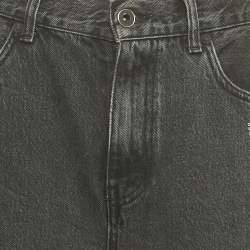 Pre Owned Off-White Black Faded Denim Culottes Jeans M Waist 29"