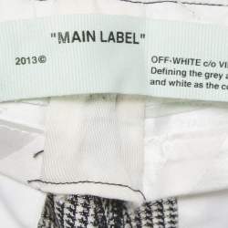 Pre Owned Off-White Black /White Prince Of Whales Wool Trousers S