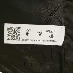 Pre Owned Off-White Black Arrow Painted Leather Jacket L