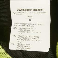 Pre Owned Off-White Black Jersey Logo Waist Band Skirt S 