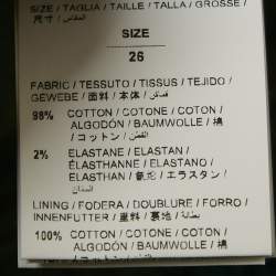 مملوكة مسبقًا Off-White Blue Printed Denim Tapestry Skinny Jeans S Waist 26"