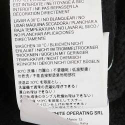 Pre Owned Off-White White Logo Embroidered Cotton Hoodie M