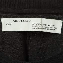 مملوكة مسبقًا Off-White Black Arrow Print Cotton Crew Neck T-Shirt M