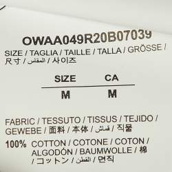 مملوكة مسبقًا Off-White Black Arrow Print Cotton Crew Neck T-Shirt M