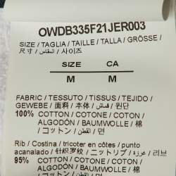 Pre Owned فستان تي شيرت قطن بطبعة سهم أبيض أوف وايت مقاس متوسط